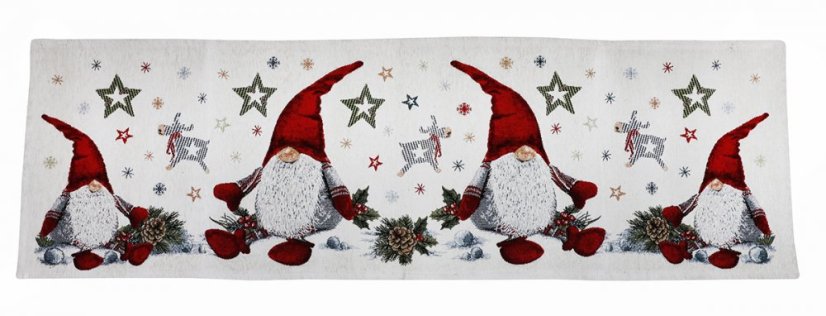 Gobelínový ubrus - běhoun se skřítkem 40x180 cm