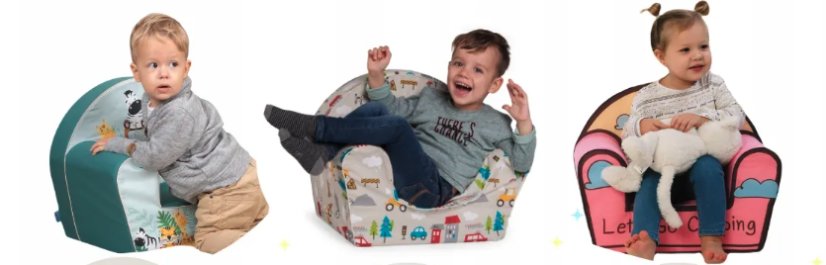 Penová detská sedačka 51 x 33 x 42 cm lesní priatelia