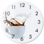 Okrogla kuhinjska ura s kavo