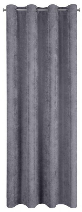 Siva zatemnitvena zavesa s strukturo iz protjaka 140 x 250 cm