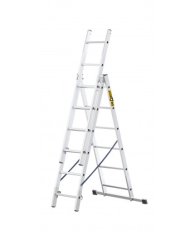 Multifunktionale Aluminium-Leiter, 3 x 6 Sprossen und 150 kg Belastbarkeit