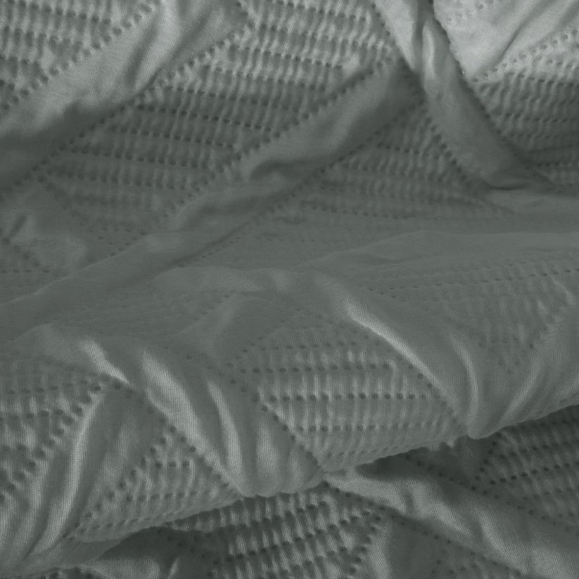 Modern steppelt ágytakaró sötétszürke