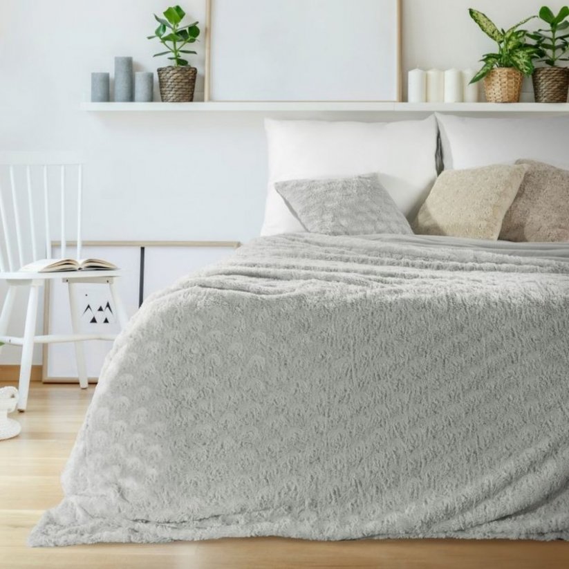 Luxus ágytakaró a hálószobába szürke színben