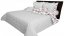 Kvalitná prikrývka na posteľ obojstranná biela s ružovým vzorom