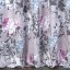 Perdea florală de culoare mov cu panglică 140 x 270 cm