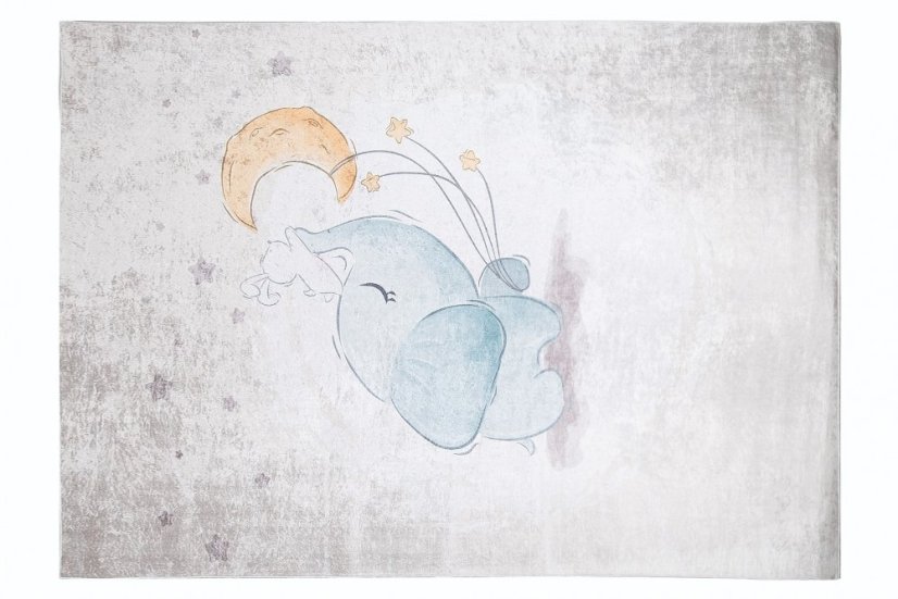 Kinderteppich mit Elefantenmotiv und Mond