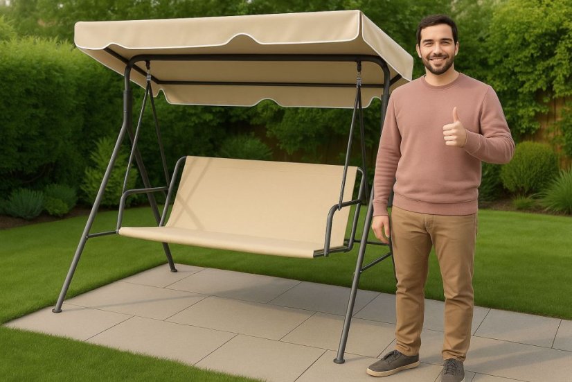 Ersatzsitzkissen für Schaukel in beige