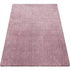 Shaggy koberec s vysokým vlasom ružový