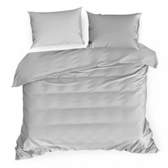 Exkluzívne strieborné posteľné obliečky z bavlneného saténu