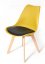 Moderní židle v skandinávském stylu žluté barvy