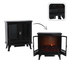 Свободностояща електрическа камина с ефект на пламък 63,5 x 35 x 70 cm