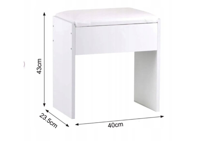 Tavolino cosmetico Hollywood con sgabello - eleganza, stile e praticità in un unico prodotto