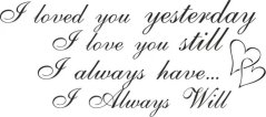 Wandaufkleber mit Text I LOVE YOU