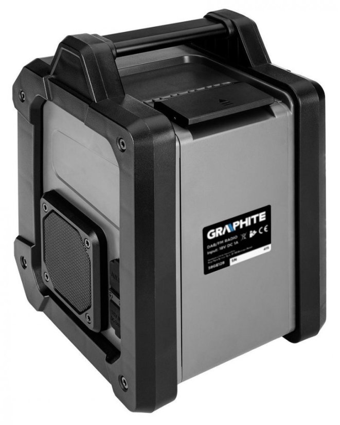 Stavebné rádio značky Graphite Energy+ 