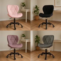 Ergonomischer Büro-Drehstuhl - Samt