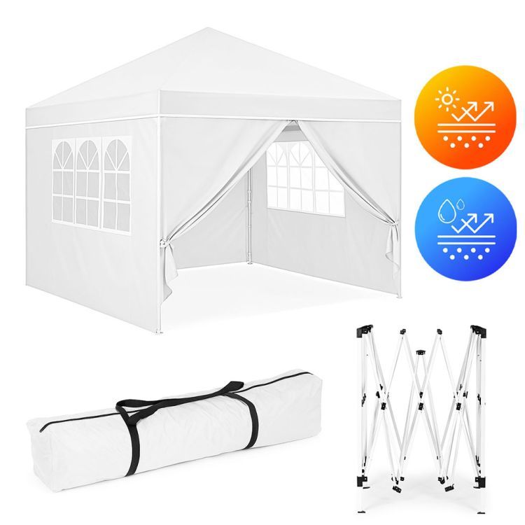 Tenda da giardino con 4 pareti 3x3 m