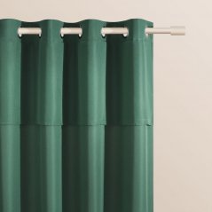 Grüner Vorhang MIA auf silbernen Kreisen 140 x 280 cm