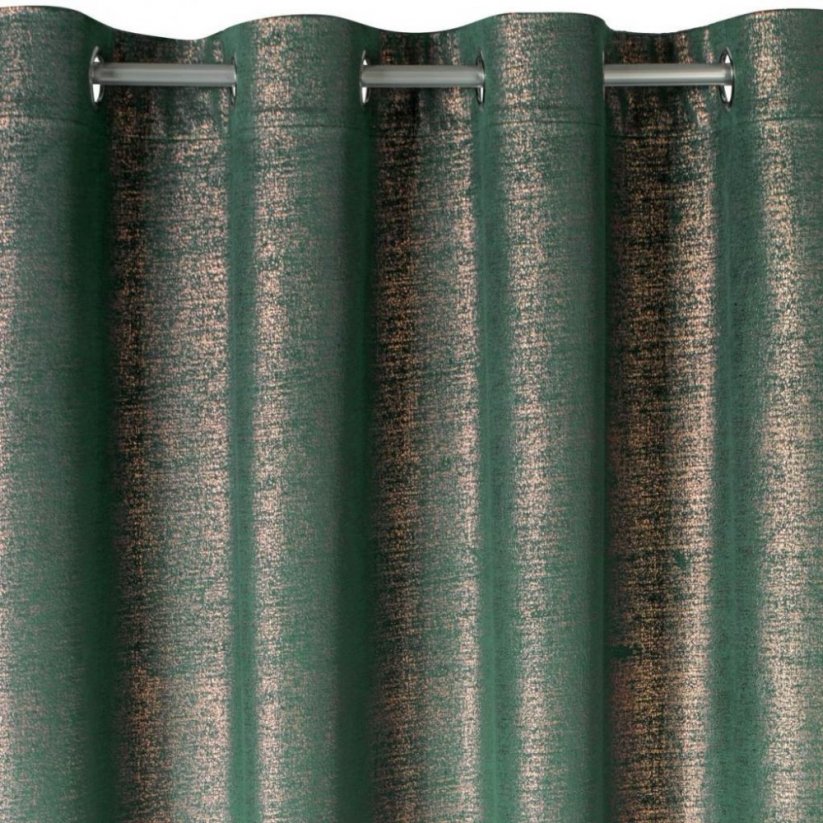 Prekrasne zelene baršunaste zavjese sa zlatnim sjajem 140 x 250 cm