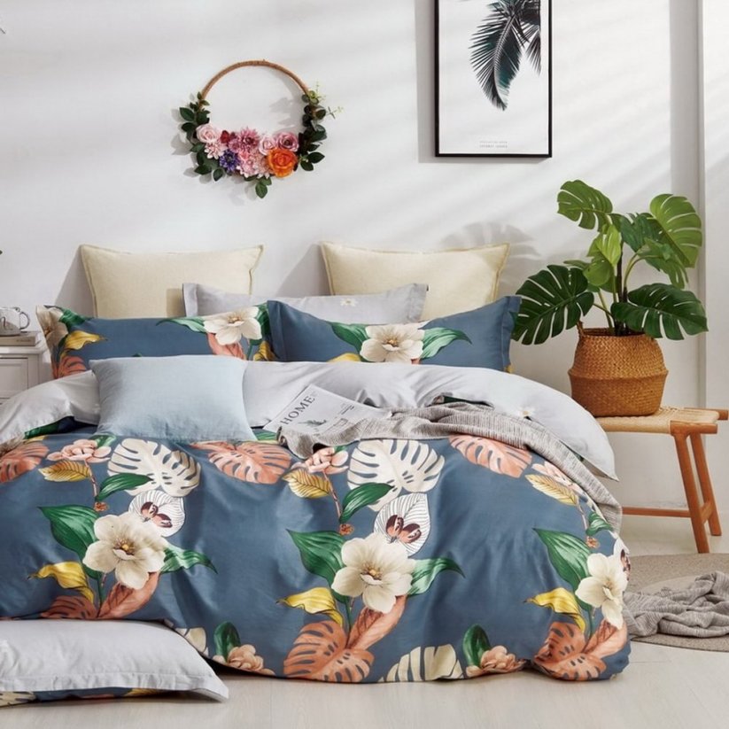 Luxusné kvetinové posteľné obliečky s exotickým motívom
