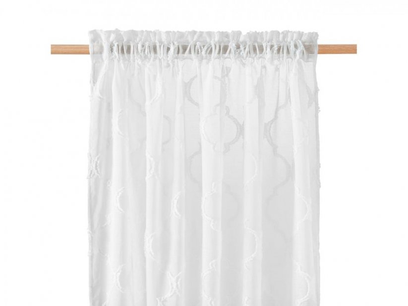 Jednoduchá biela záclona na okno 140 x 250 cm