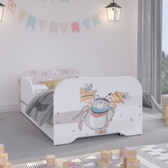 MIKI Gyerekágy ágyneműtartóval 160 x 80 cm - A három jóbarát