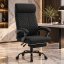 Scaun de birou ergonomic HC-1030, cu șezut cu arc și o capacitate de încărcare de 120 kg – negru