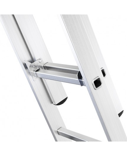 Večnamenska aluminijasta lestev, 3 x 6 stopnic in nosilnost 150 kg