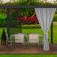 Hochwertiger grauer Garten Vorhang für den Pavillon 155 x 220 cm
