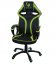 Fekete irodai szék jellegzetes zöld szegéllyel