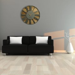 Orologio da parete grigio in legno di qualità