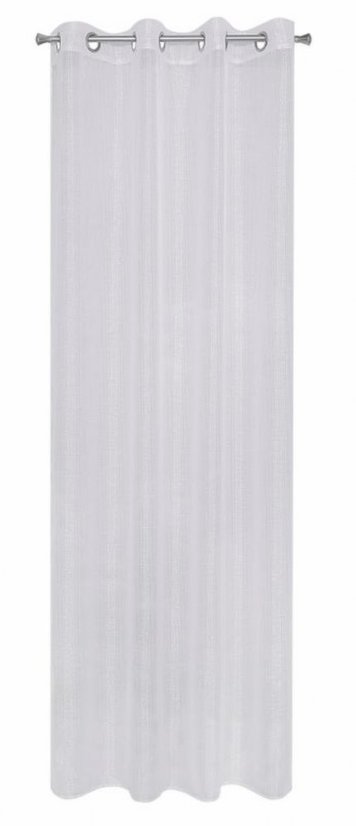 Perdea albă cu cercuri 140 x 250 cm