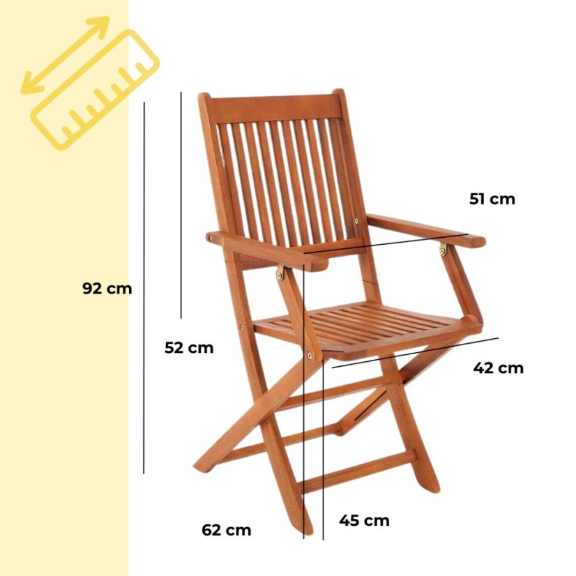 Sydney Komfort 4 személyes akácfából készült kerti bútor szett