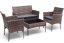 Elegante set di divani da giardino in rattan con tavolo