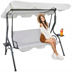 Záhradná hojdačka 170 x 110 x 153 cm – svetlo sivá