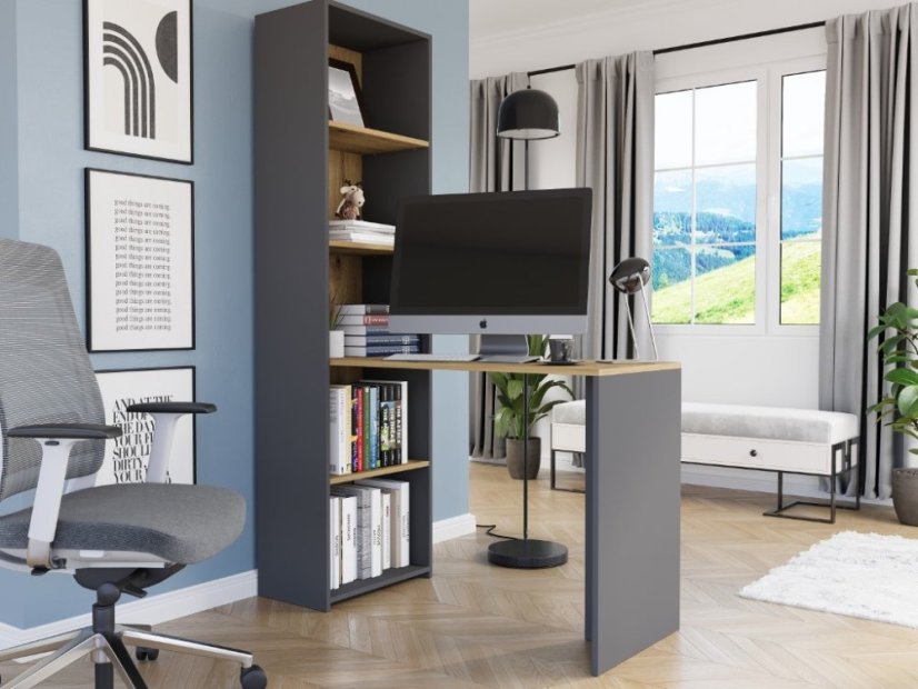 Íróasztal polccal MODERN B-50S - 120 x 50 x 180 cm - különböző színű változatokban