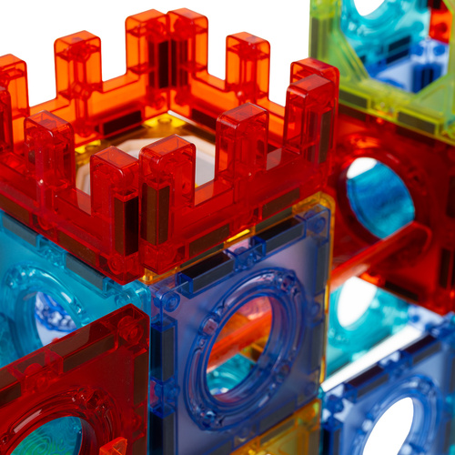 Többszínű mágneses 3D építő készlet - 110 részből álló mágneses építőcsomag
