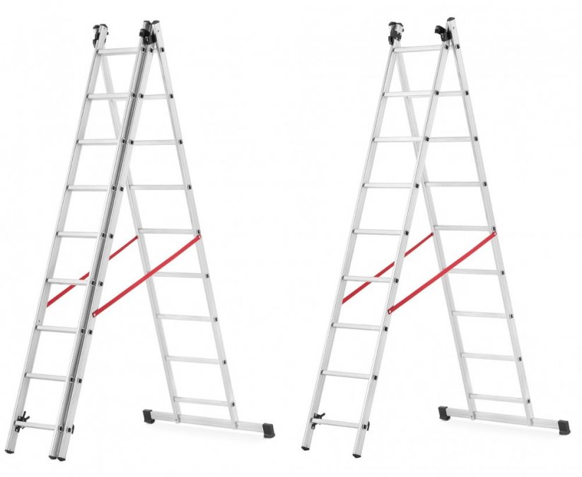 Trojdielny multifunkčný rebrík 3x9