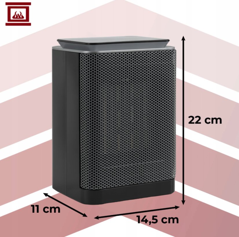 Керамичен електрически нагревател LUMNI PTC 1500W с осцилация и термостат