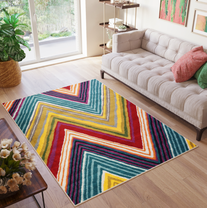 Dizajnový koberec s geometrickým vzorom Salsa