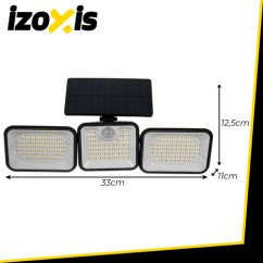 Solárna lampa 180 LED 550 lm s pohybovým a súmrakovým senzorom – IP65