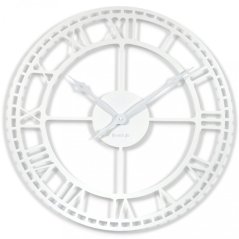 Ceas de perete metal alb vintage 80 cm