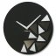 Elegantna črna ura iz akrilnega stekla, 30 cm