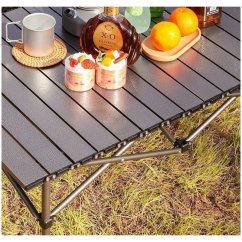 Skládací kempingový stůl s textilním potahem – 53 x 51 x 50 cm