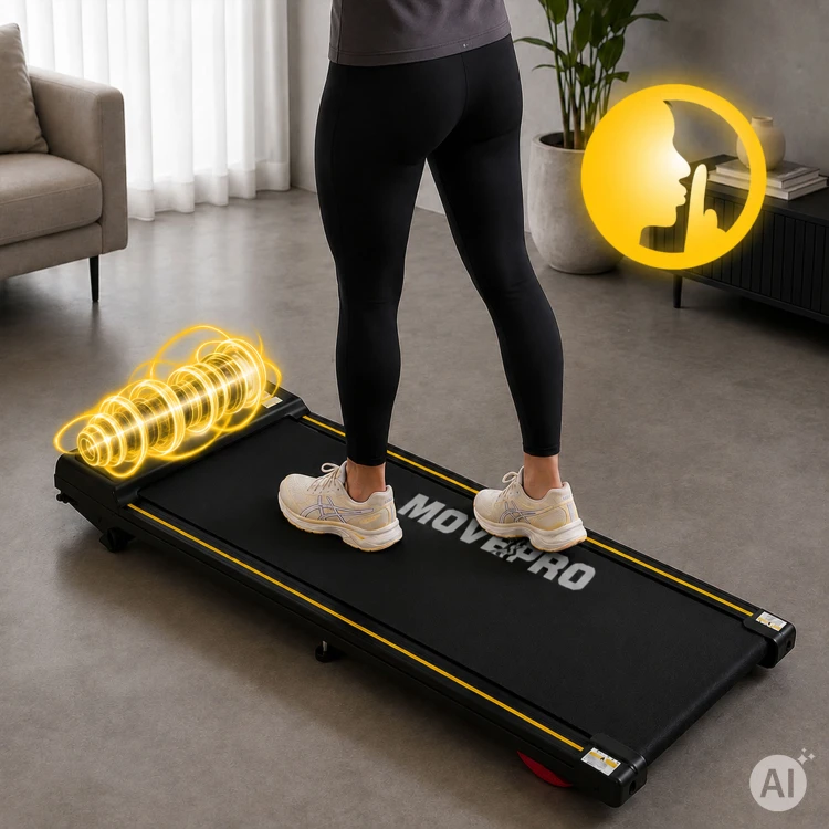 MOVEPRO Walking Pad – бягаща пътека за ходене със скорост 1–10 км/ч, максимално тегло на потребителя 120 кг
