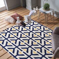 Štýlový vzorovaný koberec v škandinávskom štýle
