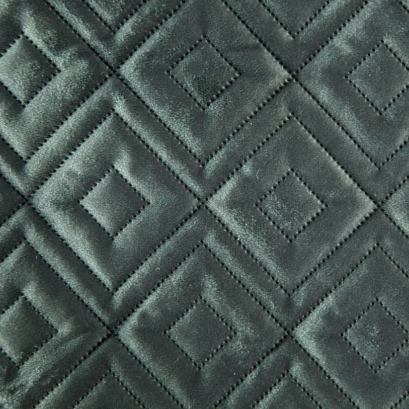 Luxus steppelt ágytakaró franciaágyra sötétzöld színben