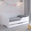 Praktična otroška postelja 2 v 1 v beli barvi 160 x 80 cm