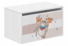 Dětský úložný box se zvířátky 40x40x69 cm