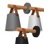 Dizajnová nástenná lampa z dreva a kovu