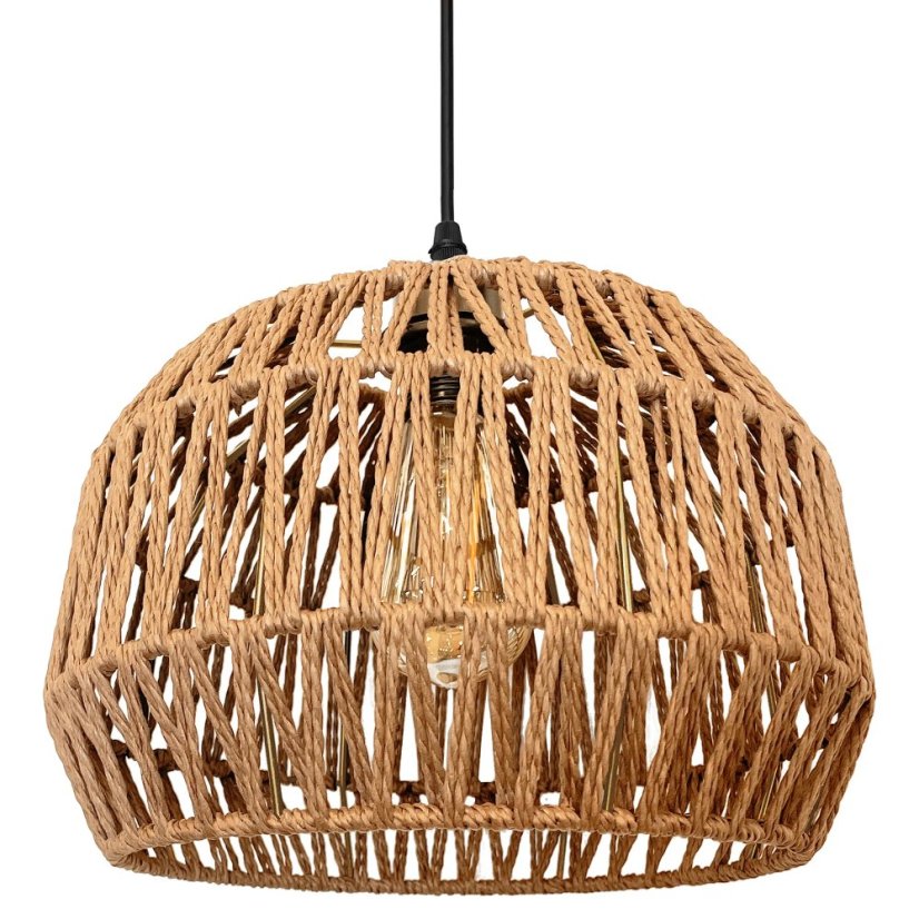 Viseća lampa od jutenog užeta - Boja: Bež